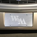 NCAA William & Mary Tribe Silver Mirrored Team Logo License Plate
