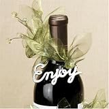 Pewter Gift Expression Enjoy ~ Great for Wine Bottles, Tie on Top of Gift, Mail with Greeting Cards Etc