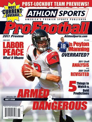 2011 Athlon Sports NFL Pro Football Magazine Preview- Atlanta Falcons Cover