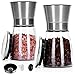 [Update] Salt and Pepper Shakers Set of 2, Salt & Pepper Grinder Set Mill, 6 Oz Glass Body, 5 Grade Adjustable Ceramic Spice Crusher