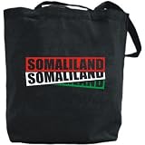 Canvas Tote Bag Black " Triple Ii Somaliland " Country
