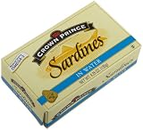 Crown Prince Sardines in Water, 4.25-Ounce Tins (Pack of 24)