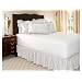 Queen White Ruffled Bedskirt with 14" Drop