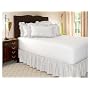 Queen White Ruffled Bedskirt with 14" Drop