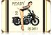 U.S. WW2 Vintage Metal Sign: 1943 Harley-Davidson Pinup