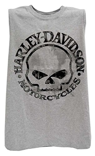 Harley-Davidson Mens Willie G Skull Muscle Tank Top Sleeveless Tee 30296650 (XL)