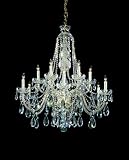 Crystorama Lighting Group 1112-PB-CL-MWP Polished Brass / Hand Polished Traditional Crystal Twelve L