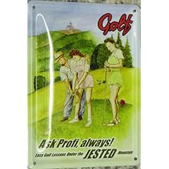GOLF LEHRER BLECHSCHILD MINI BLECHKARTE NEU VP553