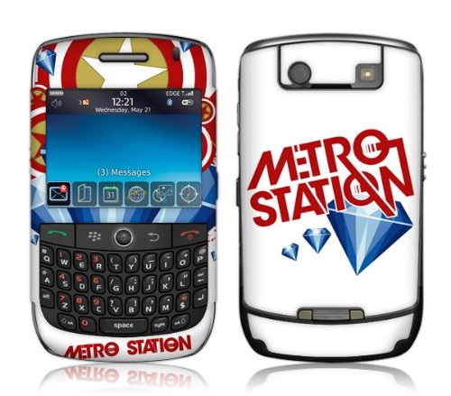  Music Skins MS-MSTA10015 BlackBerry Curve- 8900- Metro Station- Captain America Skin