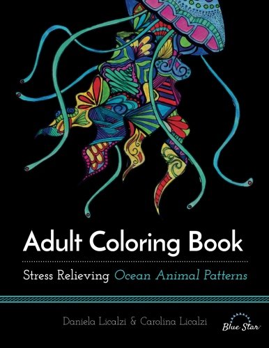 Adult Coloring Book: Ocean Animal Patterns, by Blue Star Coloring