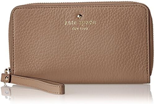 kate spade new york Cobble Hill Medium Lacey Wristlet, Warm Putty, One Size