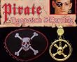 Pirate Earring and Eye Patch Set