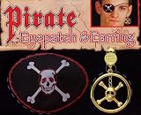 Pirate Earring and Eye Patch Set