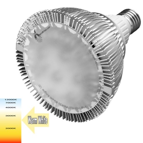 ecoBrites Ultr Brites 12x2w Hi Performance LED light (replacing 200w incandescent/halogen bulb). Warm White Light Output in Wide Angle Flood Beam Spread with 120 degree Diffuser. Standard PAR38 / R38. Designed for Recessed Downlight, Spotlight, Track Light & Floodlight (replacement or retrofit for Incandescent, Halogen, Fluorescent & CFL Bulb). Ideal for High Ceiling, Lobby, Entrance. Free Shipping and Handling within the continental USA. * Caution: this is not a dimmable model Please use ecoBrites dimmable models if you are using dimmer switch. 51fuVAKHaeL ecoBrites Ultr Brites 12x2w Hi Performance LED light (replacing 200w incandescent/halogen bulb). Warm White Light Output in Wide Angle Flood Beam Spread with 120 degree Diffuser. Standard PAR38 / R38. Designed for Recessed Downlight, Spotlight, Track Light & Floodlight (replacement or retrofit for Incandescent, Halogen, Fluorescent & CFL Bulb). Ideal for High Ceiling, Lobby, Entrance. Free Shipping and Handling within the continental USA. * Caution: this is not a dimmable model Please use ecoBrites dimmable models if you are using dimmer switch.