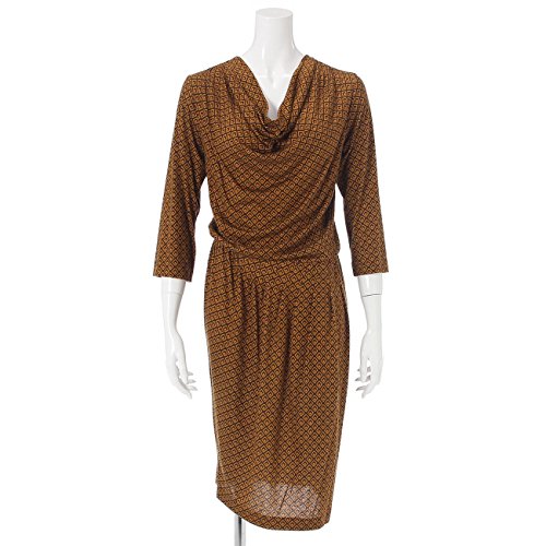 (シトラスノーツ)cITRUS nOTES 総柄デザイン7分袖ドレーピーワンピース