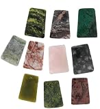 Set of 10 Assorted Stone Faceted - Ladder Shape - 28x40mm 1.5mm Hole - Package of 3