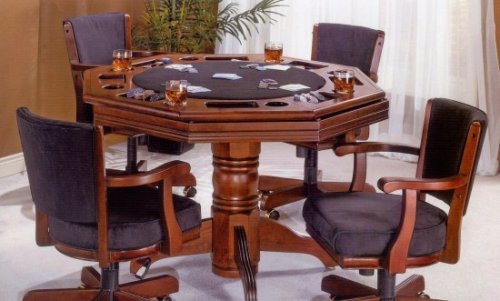 5 Piece Classic Cherry Game Table Set 