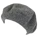 New 100% Wool French Beret Tam Beanie Slouch Hat Cap Heather Gray Medium