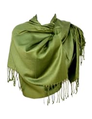 From Amazon.com. Click for details:
 Apparel: Nepal Solid Two Ply Warm Soft Pashmina Scarf Shawl Wrap (Olive Green) Apparel: Nepal Solid Two Ply Warm Soft Pashmina Scarf Shawl Wrap (Olive Green)