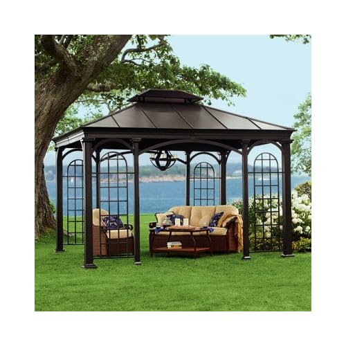 Living Home Outdoors 10' X 12' Aluminum Hardtop Gazebo