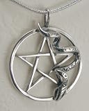Sterling Silver Pentacle with Snake