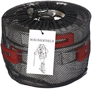 Hikingworld Stainless Steel Lightweight Compact Hiking Camping Cooking Set, Emergency Preparedness Picnic Bowl Pot Pan Set (2-4 person - nature)