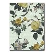 Yellow Redoute Rose Collage with Green "Get Well" - 5" x 7" Vellum Overlay Greeting Card