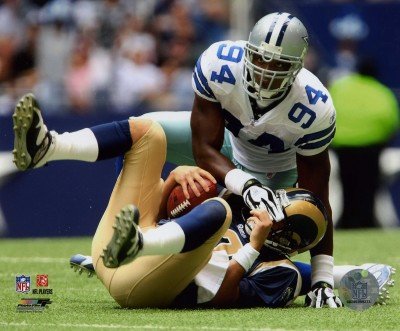 DeMarcus Ware Dallas Cowboys 8x10 Photo (Tackling vs Rams)