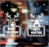 （ヤンググロり）YOGLY 雰囲気満点　可愛い　クリスマス　ウォールステッカー　サンタクロース　トナカイ ツリー そり スノーマン　壁紙シール　ウォールペーパー　ウォールシール　ガラス　ステッカー
