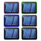 Premium 6 Color Soft Silicone Skin Case Black + Blue + Clear + Green + Pink + Smoke for HP Touchpad 9.7" Tablet
