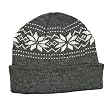 Gray Cozy Warm Knit Snowflake Beanie Skull Cap Hat