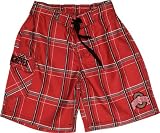 Ohio State University Buckeyes Youth Boys Swim Short - Dude (Plaid Pattern)