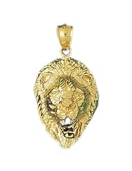CleverEves 14K Gold Pendant Lion Head 8.9 - Gram(s)