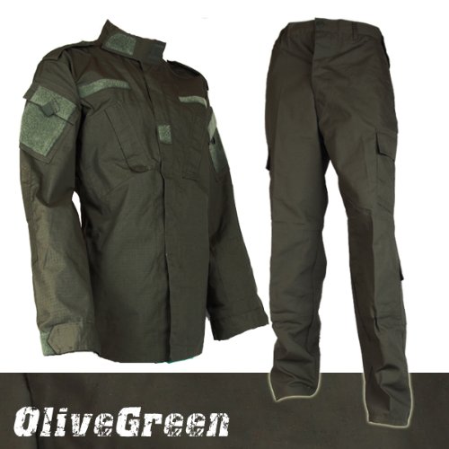 迷彩服 オリーブグリーン 戦闘服 BDU 上下セット ミリタリー サバゲー M