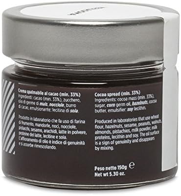 Mezzasoma - la Mezza Spalmabile with Cocoa - Dark Chocolate Spread 5.3oz (150g) - Imported from Italy