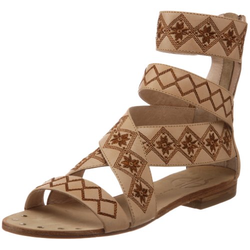 House of Harlow 1960 Women's Steffie Ankle-Strap Sandal, Cappuccino, 6.5 M US