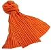 V Fraas Women's Lurex Rib Scarf,Orange,One Size
