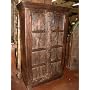 ANTIQUE INDIA ARMOIRE RUSTIC DOOR CARVED CABINET CHEST