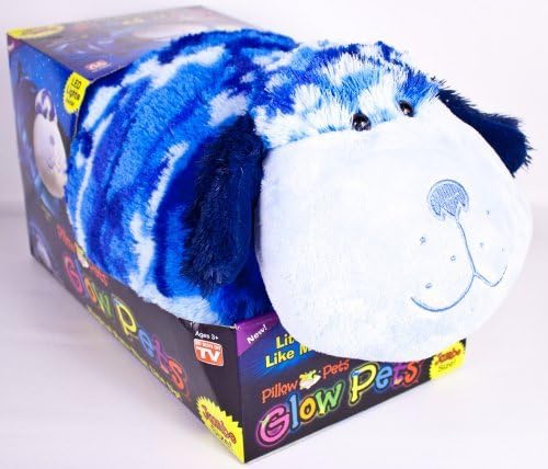 Pillow Pets, 18 Jumbo Glow Pets, Blue Camo Dog by Pilllow Pets