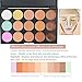 EVERMARKET 15 Colors Professional Concealer Camouflage Makeup Palette Contour Face Contouring Kit