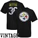 Pittsburgh Steelers T Shirt : Reebok Pittsburgh Steelers #36 Jerome Bettis Retired Legends Name & Number Vintage T Shirt