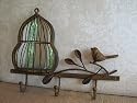 Small Metal Wall Hooks with Mirrored Cage
