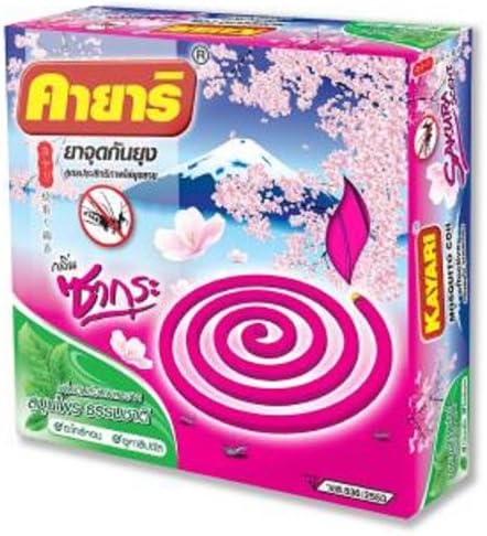 [Wazashop] Kayari Sakura Scent Mosquito Coil with Citronella and Eucalyptus 12 Pcs (3 Boxes)