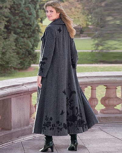 Together Embellished full-length coat|