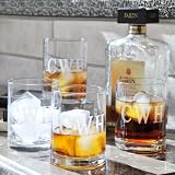 Etched Drinking Glasses (Set of 4)
