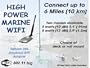 6 mi (10 km) Extended Range Free Marine WiFi