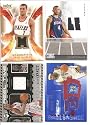(4) CARD LOT of Authentic Game/Event/Player-Used NBA Basketball Cards . . . Featuring 2008 Fleer Hot Prospects Brandon Roy . . . 2008 Luxury Box Rookie Acie Law IV Serial #188/499 . . . 2002 Upper Deck Steve Francis . . . 2004 UD 3D Baron Davis Serial #215/499