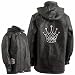Hand-Sewn Pebble Grain Genuine Leather King Logo Jacket (Pick a Size=3X Large)