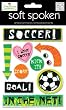Me & My Big Ideas Soft Spoken Themed Embellishments, Soccer Grl