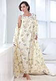 Dreams and Company Plus Size Long 2 Piece Peignoir Set Dreams & Co